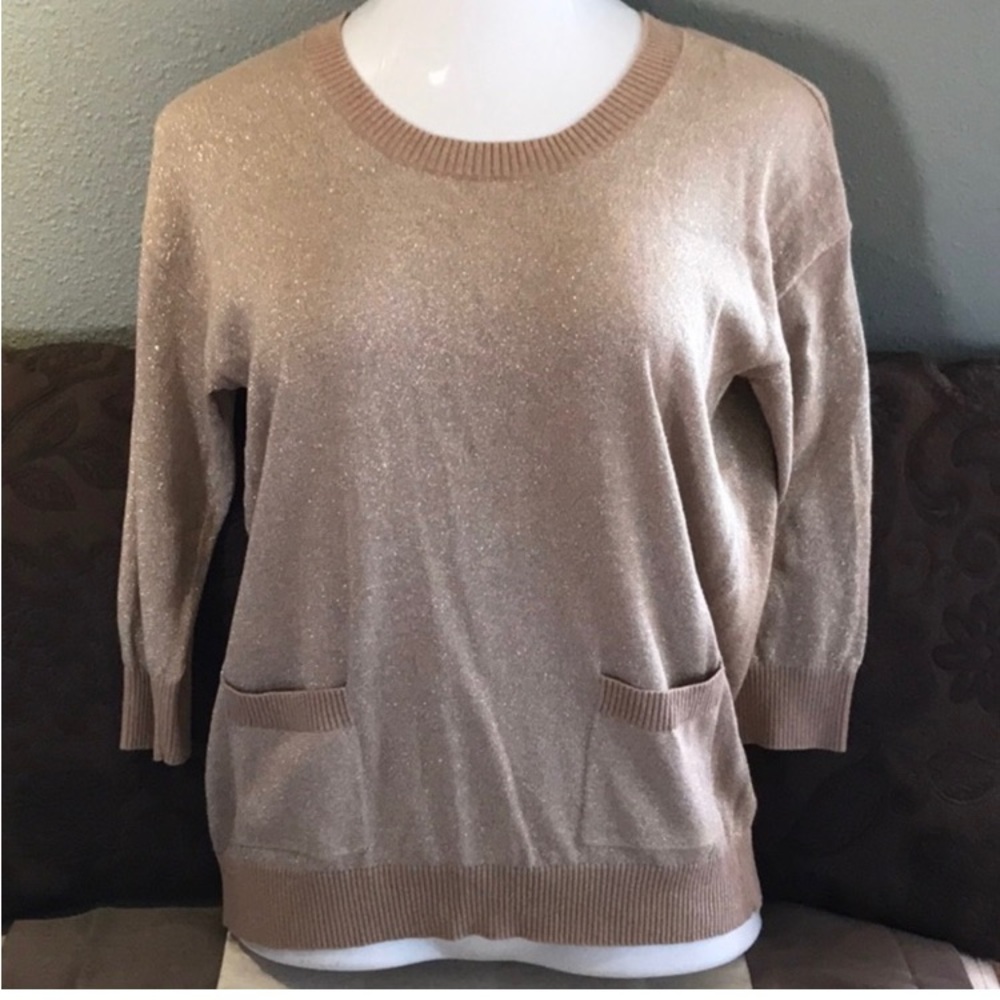 LIZ CLAIBORNE. Lightweight pullover sweater, sparkly. Perfect for any oc…